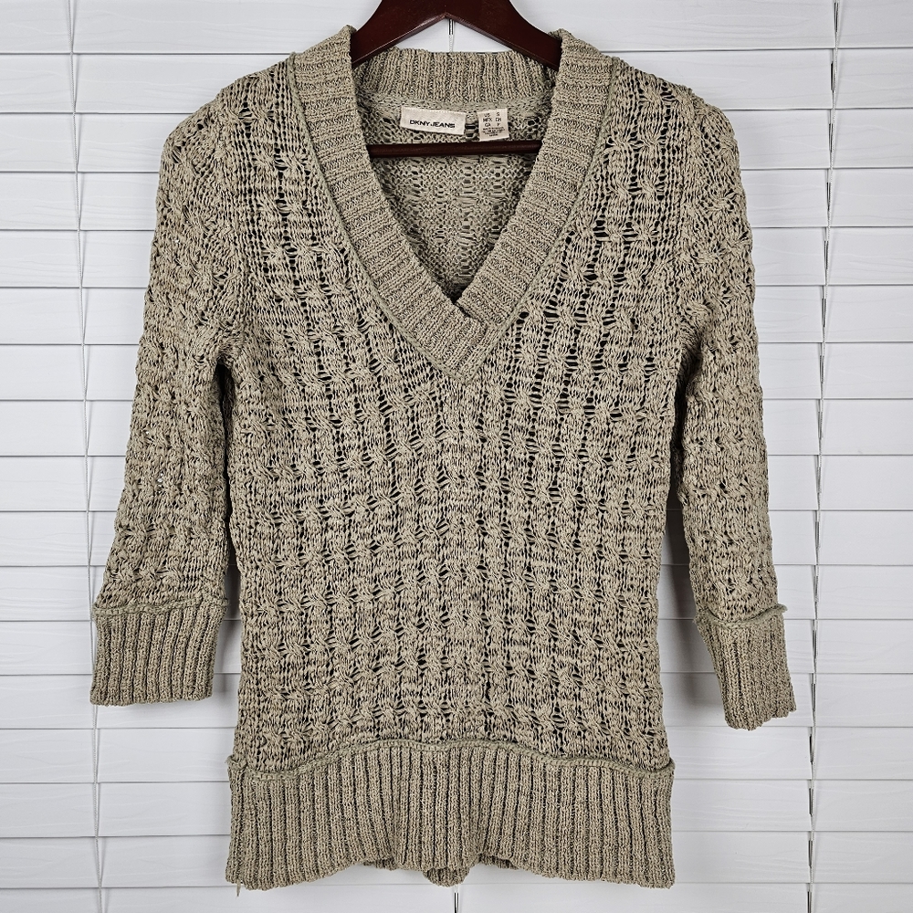 DKNY Jeans Sweater with 3/4 Sleeves